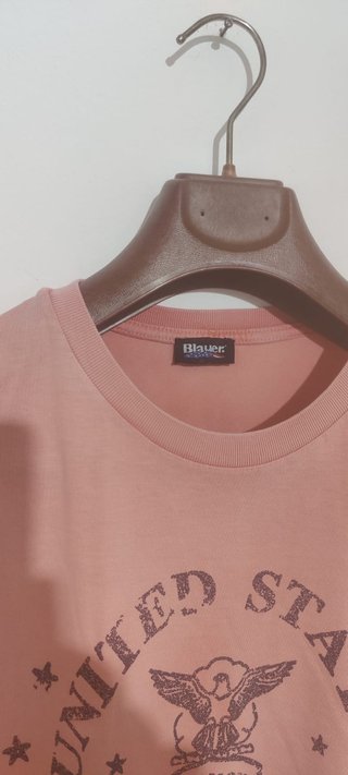 T-shirt Blauer USA cotone M Rosa Vintage