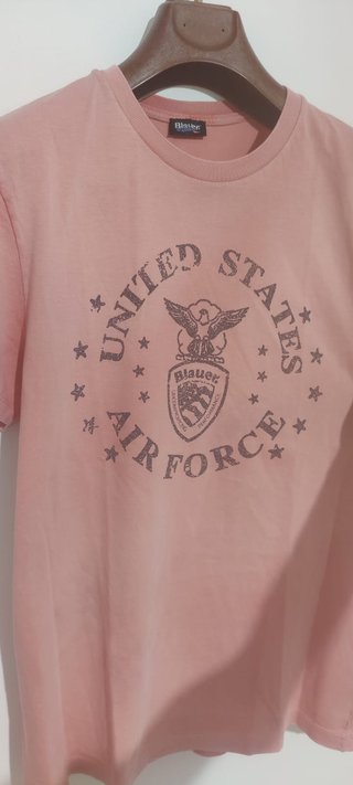 T-shirt Blauer USA cotone M Rosa Vintage
