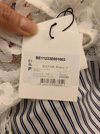 Blusa Sandro Talla M Encaje Rayas
