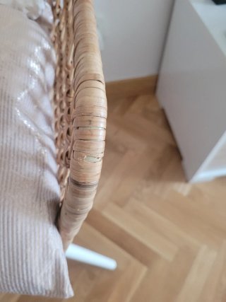 Silla Ratán Nilsove Ikea Beige/Blanco