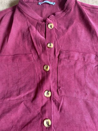 Vestido burdeos Lefties viscosa poliéster