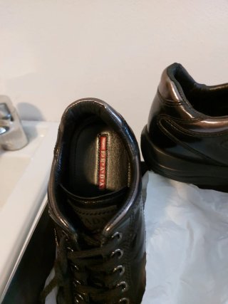 Sneakers Prada donna nero lucido