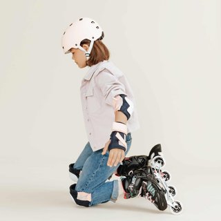 Patines Línea Niños Oxelo Ajustable 4 tallas Fit 5 Gris