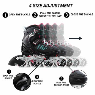 Patines Línea Niños Oxelo Ajustable 4 tallas Fit 5 Gris