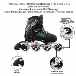 Patines Línea Niños Oxelo Ajustable 4 tallas Fit 5 Gris
