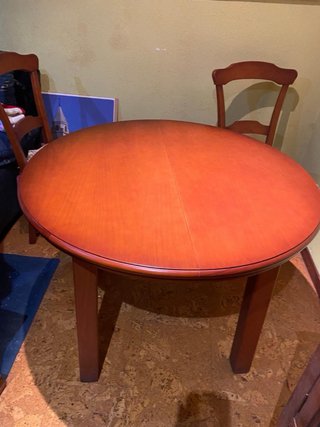 Mesa comedor madera extensible + 4 sillas