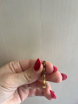Orecchini cerchio oro 7 zirconi piccolo formato