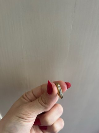 Orecchini cerchio oro 7 zirconi piccolo formato