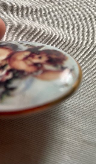 Medaglione Limoges ovale angelo