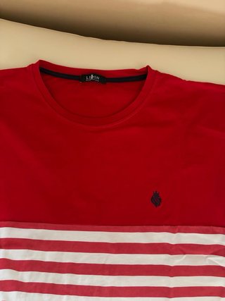 T-shirt uomo righe rosse e bianche