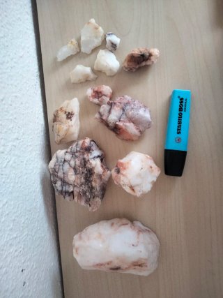 Lote de cuarzos blancos y rosas