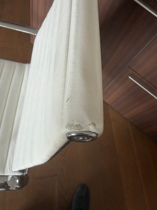 Silla de oficina Vitra Eames Piel Blanca, ORIGINAL