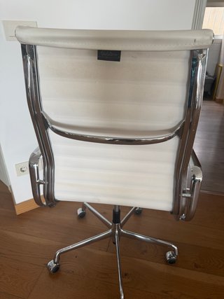 Silla de oficina Vitra Eames Piel Blanca, ORIGINAL