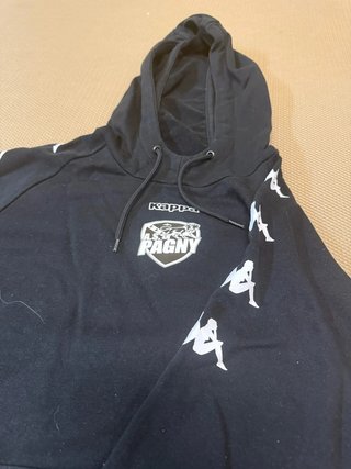 Sudadera Kappa Vintage - Negra con Banda Lateral