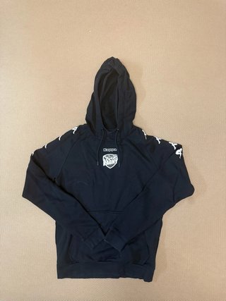 Sudadera Kappa Vintage - Negra con Banda Lateral