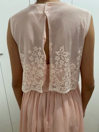 Vestido niña ceremonia rosa encaje, Mayoral