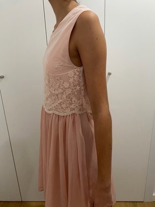 Vestido niña ceremonia rosa encaje, Mayoral