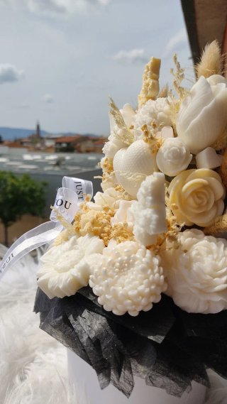 Ramo de velas aromáticas decorativas