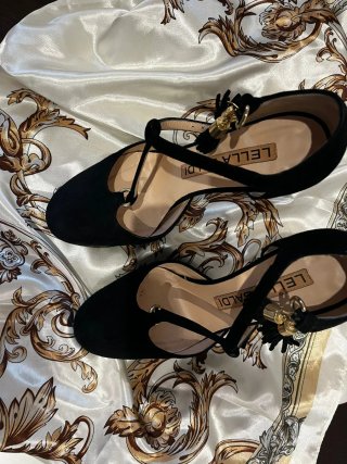 Lella Baldi Scarpe Tacco Alto Nere 37.5