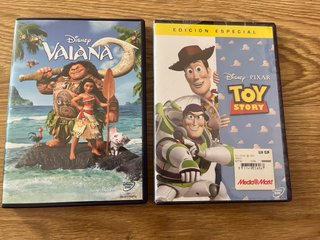 DVDs Infantiles Vaiana y Toy Story