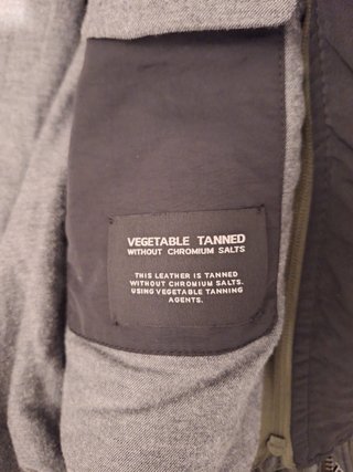 Chaqueta de Piel Marrón-Verde Oliva Nueva