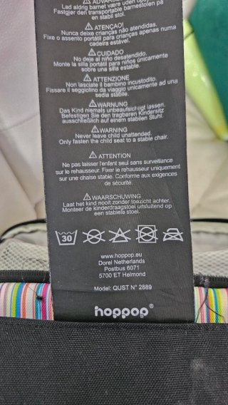Trona portátil Hoppop como nueva