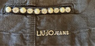 Giubbino Liu Jo Jeans nero con perle