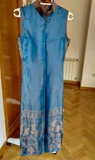Vestido oriental azul talla S