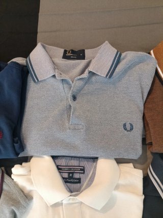 Lote 3 polos Fred Perry y Tommy Hilfiger Talla M