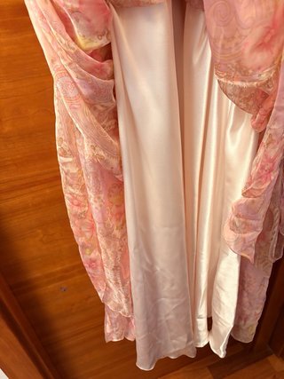 Vestido fiesta/eventos rosa floral