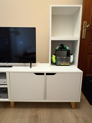Mueble TV Blanco y Madera Urge Venta