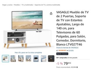 Mueble TV Blanco y Madera Urge Venta
