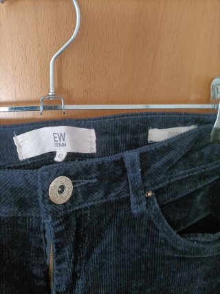 Pantalón pana recto Easy Wear azul