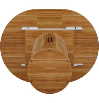 Mesa nogal ovalada extensible NUEVA SIN DESEMBALAR