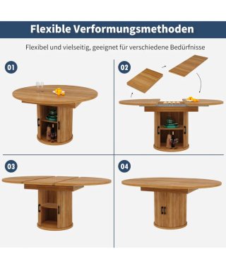Mesa nogal ovalada extensible NUEVA SIN DESEMBALAR