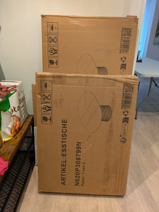 Mesa nogal ovalada extensible NUEVA SIN DESEMBALAR