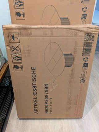 Mesa nogal ovalada extensible NUEVA SIN DESEMBALAR