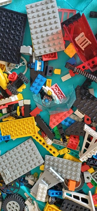 Lego vintage sfusi con base casa e macchina