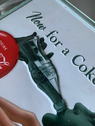 Tabella  pubblicitaria vintage Coca-Cola