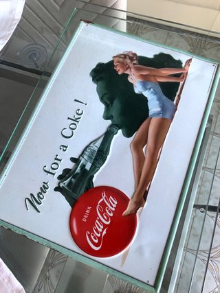 Tabella  pubblicitaria vintage Coca-Cola