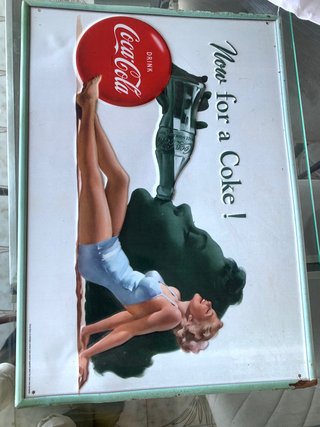Tabella  pubblicitaria vintage Coca-Cola