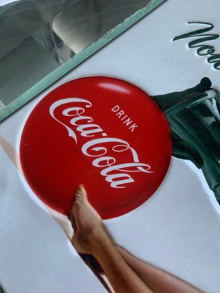 Tabella  pubblicitaria vintage Coca-Cola
