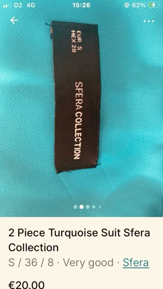 Traje Sfera Turquesa Talla S