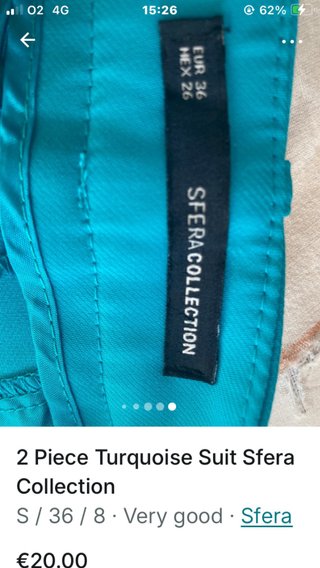 Traje Sfera Turquesa Talla S