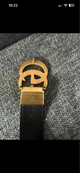 Cinturón Gucci GG Dorado Marrón