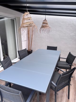 Comedor de jardín de aluminio