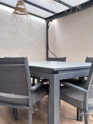 Comedor de jardín de aluminio