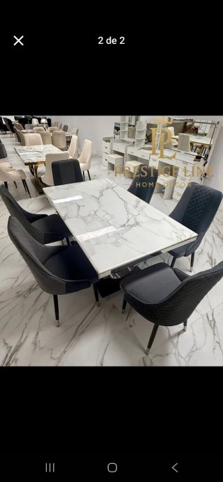 Mesa + 6 sillas nuevas 599€