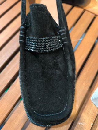 Zapatos FARRUTX negros ante con pedrería