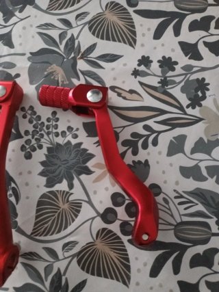 Palanca de cambio moto motocross roja